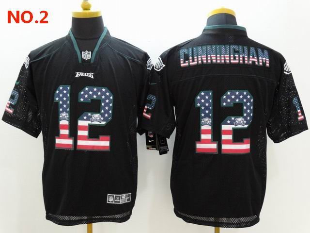 Men's Philadelphia Eagles #12 Randall Cunningham Jersey NO.2;